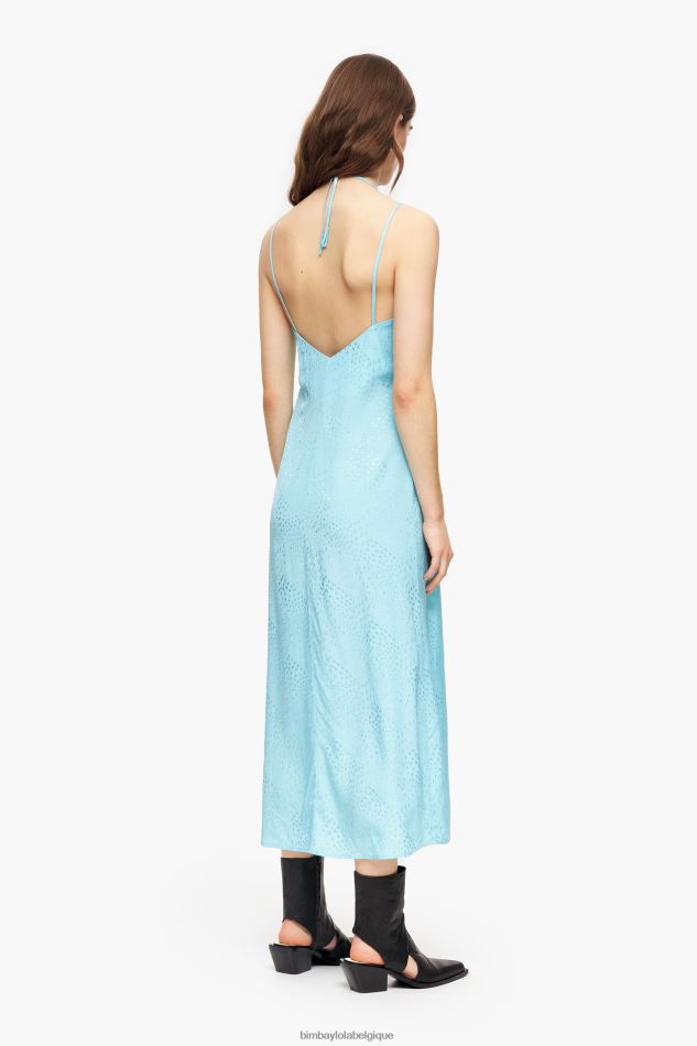 vêtements Bimba Y Lola robe mi-longue fluide bleu HV4486231