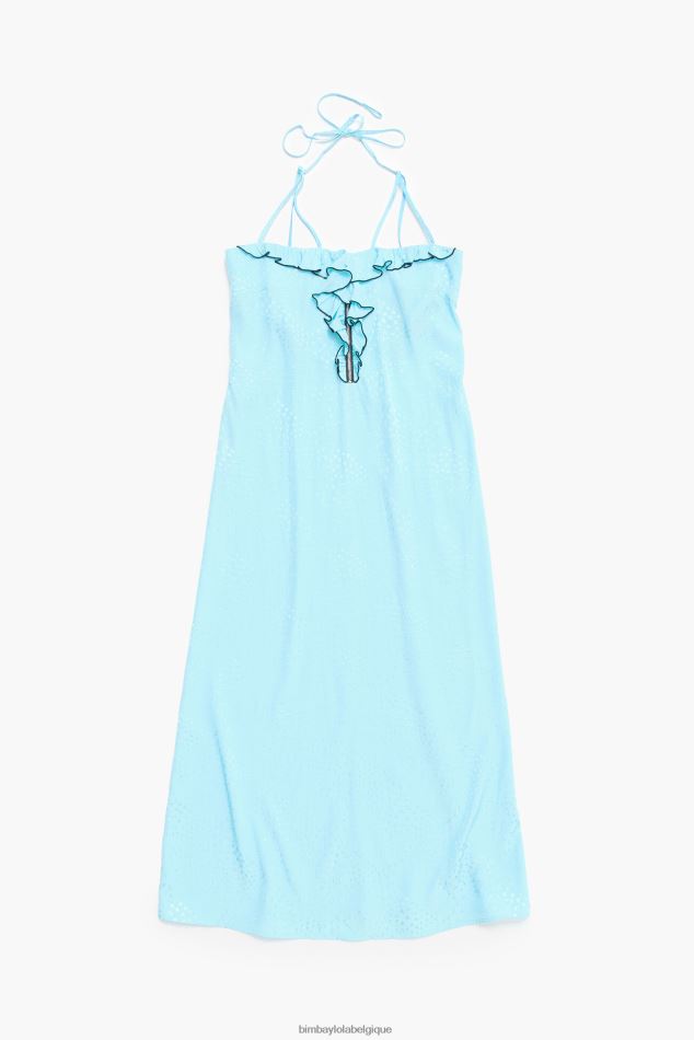 vêtements Bimba Y Lola robe mi-longue fluide bleu HV4486231
