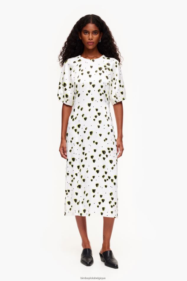 vêtements Bimba Y Lola robe mi-longue fluide à petits imprimés cœurs HV4486203