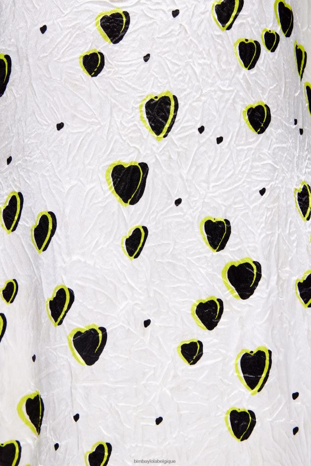 vêtements Bimba Y Lola robe mi-longue fluide à petits imprimés cœurs HV4486203