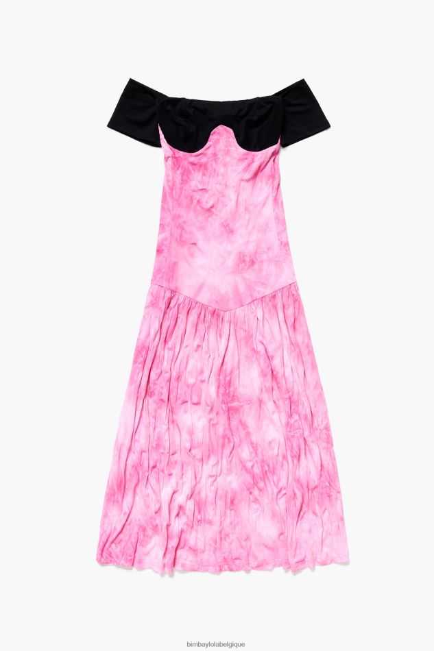 vêtements Bimba Y Lola robe mi-longue fluide rose HV4486189