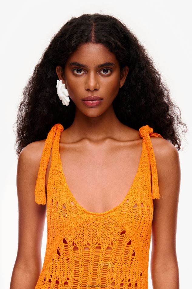 vêtements Bimba Y Lola robe nuisette au crochet orange HV4486174