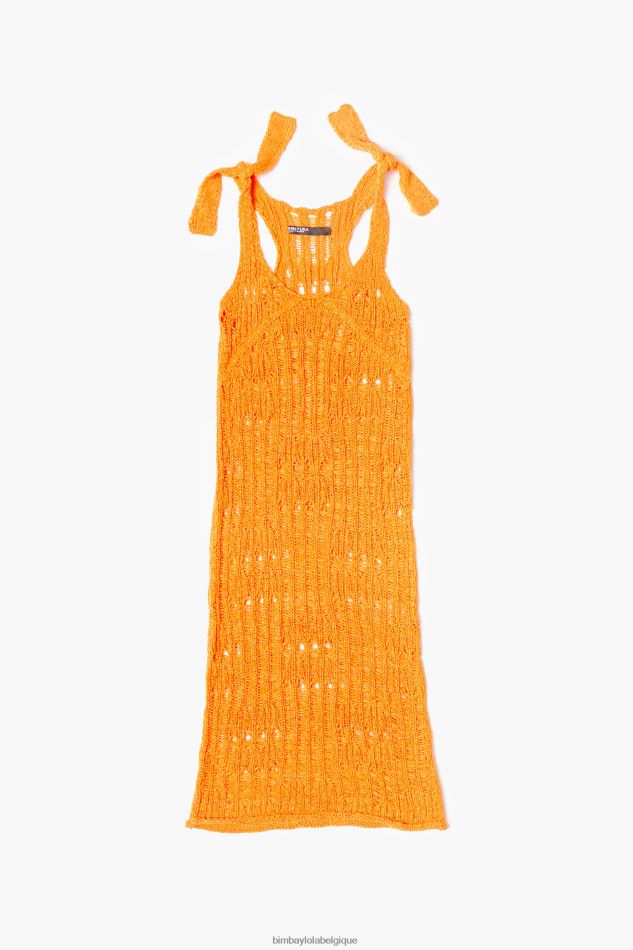 vêtements Bimba Y Lola robe nuisette au crochet orange HV4486174