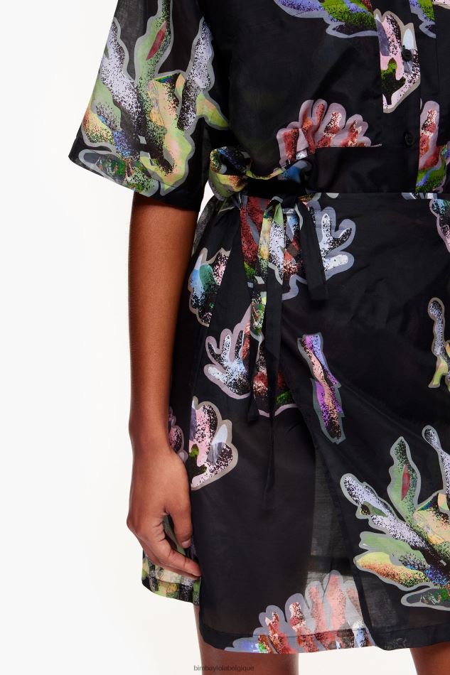 vêtements Bimba Y Lola robe paréo à imprimé corail gris HV4486185