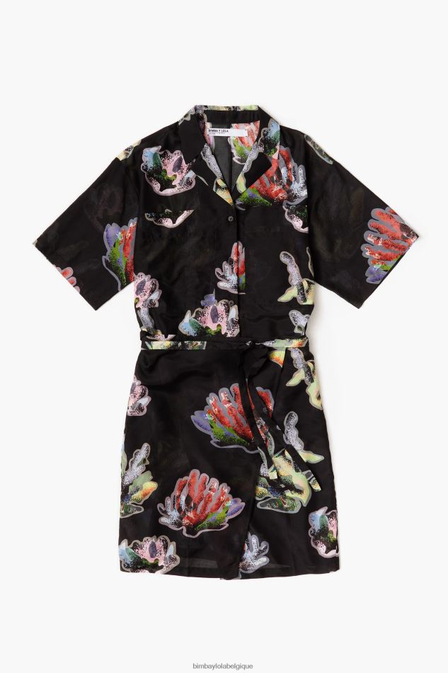 vêtements Bimba Y Lola robe paréo à imprimé corail gris HV4486185