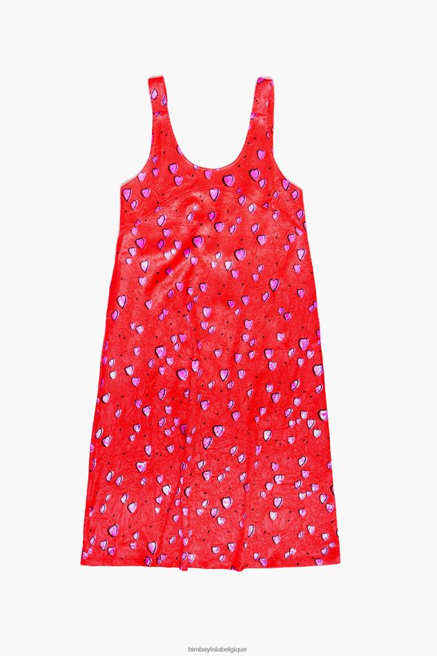 vêtements Bimba Y Lola robe à petits coeurs rouge HV4486201