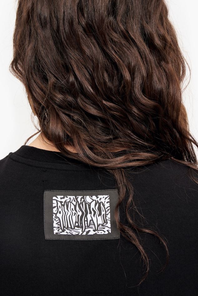 vêtements Bimba Y Lola robe t-shirt mi-longue à fleurs graffiti bleu HV4486235