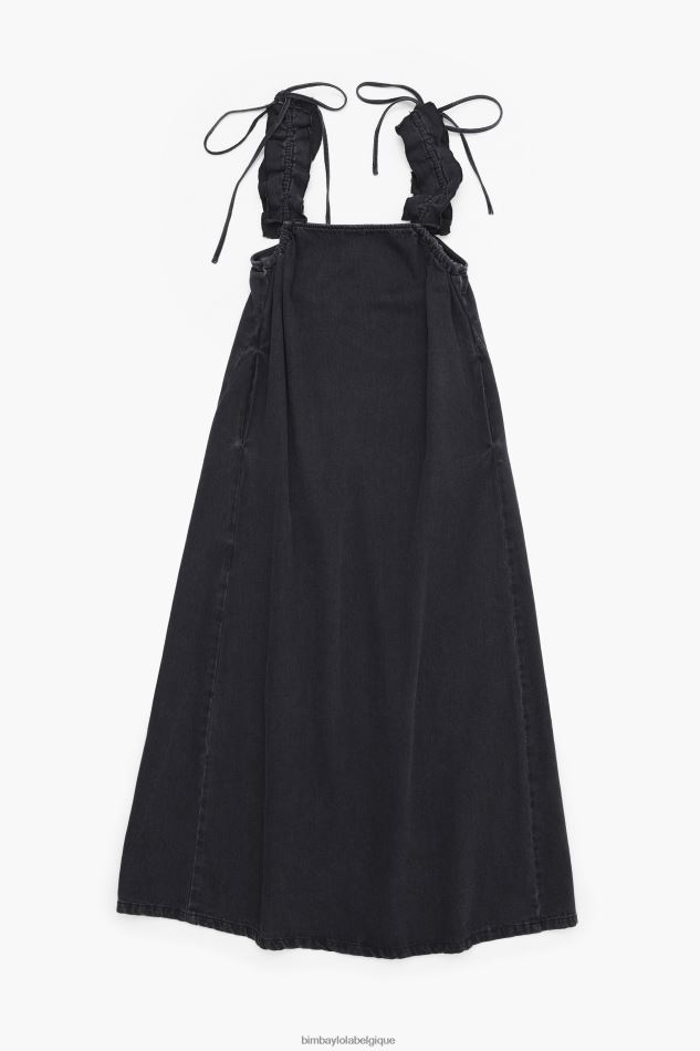 vêtements Bimba Y Lola robe trapèze en jean noir HV4486542