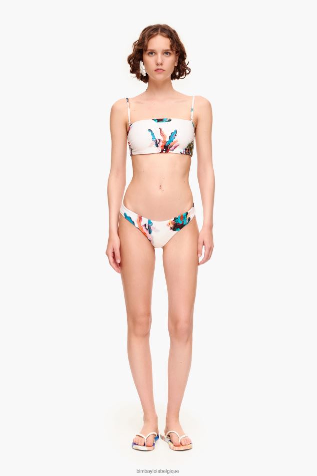 vêtements Bimba Y Lola bikini imprimé corail blanc HV4486879