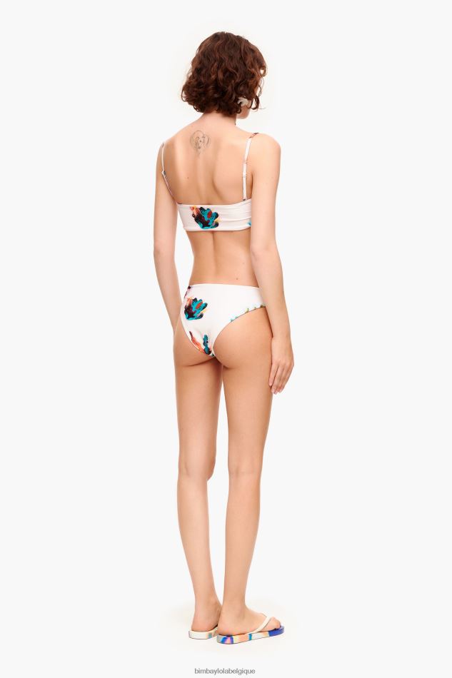 vêtements Bimba Y Lola bikini imprimé corail blanc HV4486879