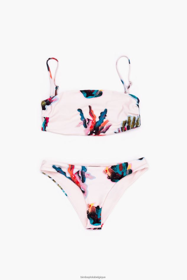 vêtements Bimba Y Lola bikini imprimé corail blanc HV4486879