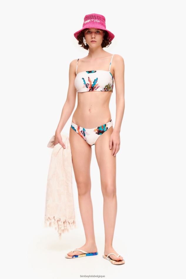 vêtements Bimba Y Lola bikini imprimé corail blanc HV4486879
