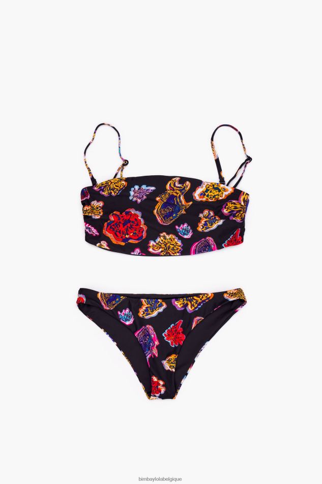 vêtements Bimba Y Lola bikini à imprimé poisson noir HV4486880