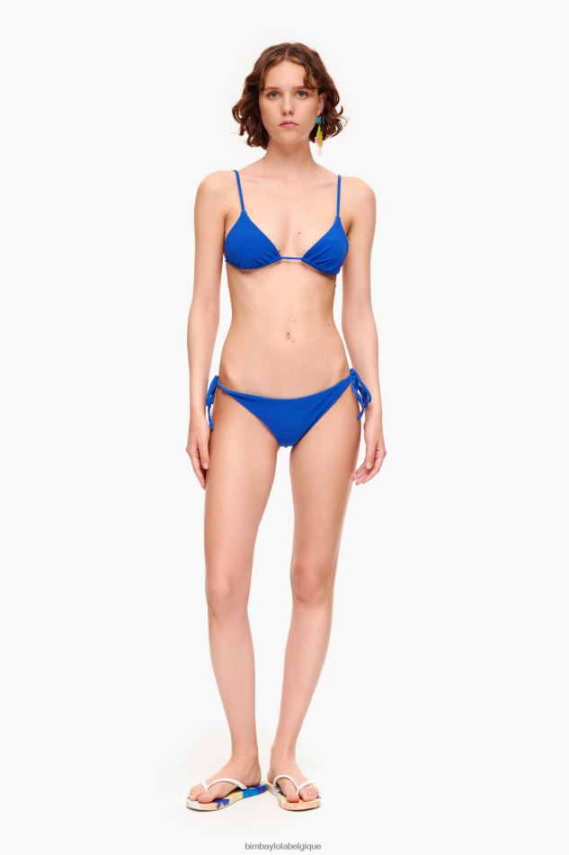 vêtements Bimba Y Lola bikini triangle texturé bleu HV4486887