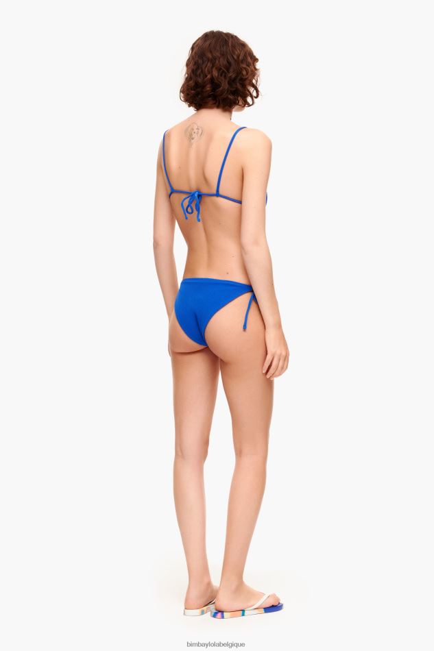 vêtements Bimba Y Lola bikini triangle texturé bleu HV4486887