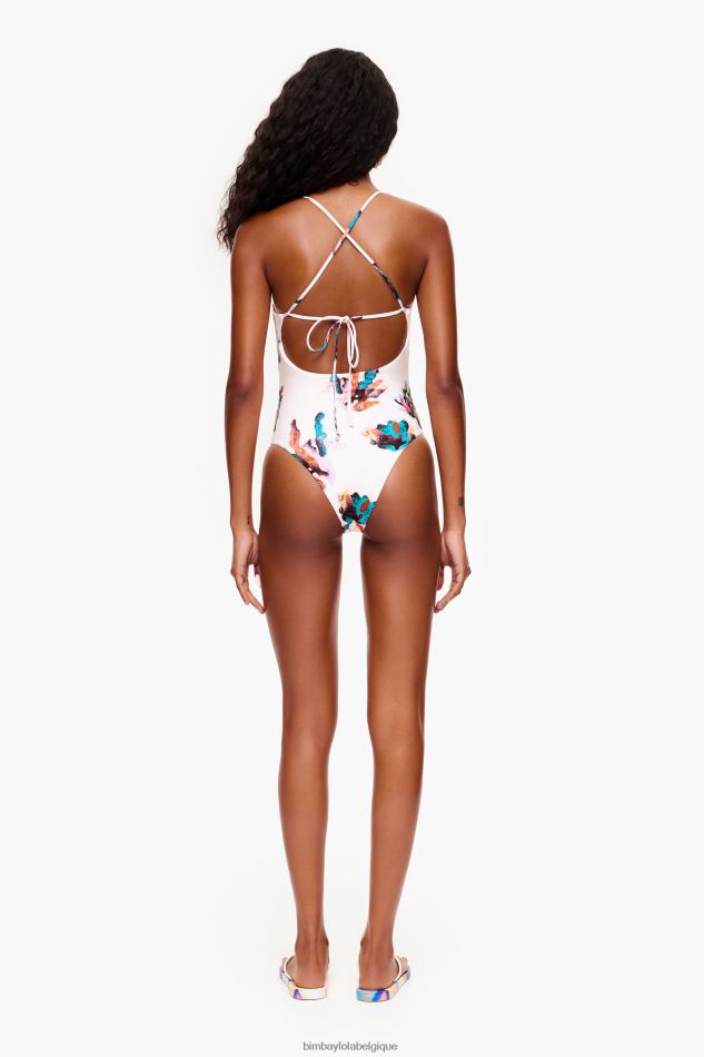 vêtements Bimba Y Lola maillot de bain imprimé corail Ivoire HV4486875