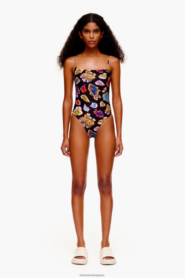 vêtements Bimba Y Lola maillot de bain à imprimé poisson noir HV4486874