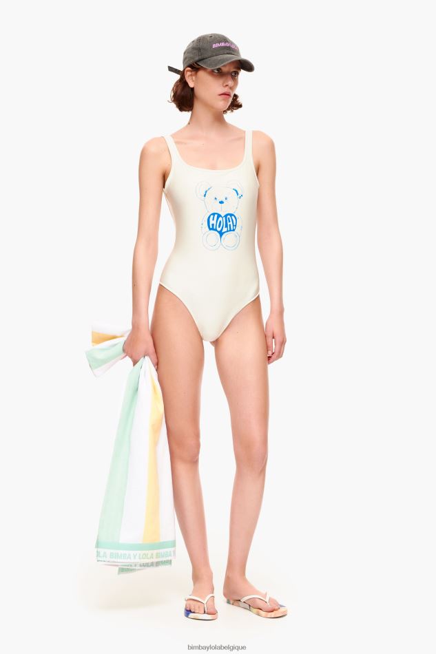 vêtements Bimba Y Lola maillot de bain à logo ours jaune HV4486884
