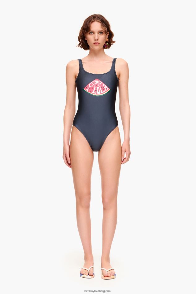 vêtements Bimba Y Lola maillot de bain à logo pastèque anthracite HV4486885