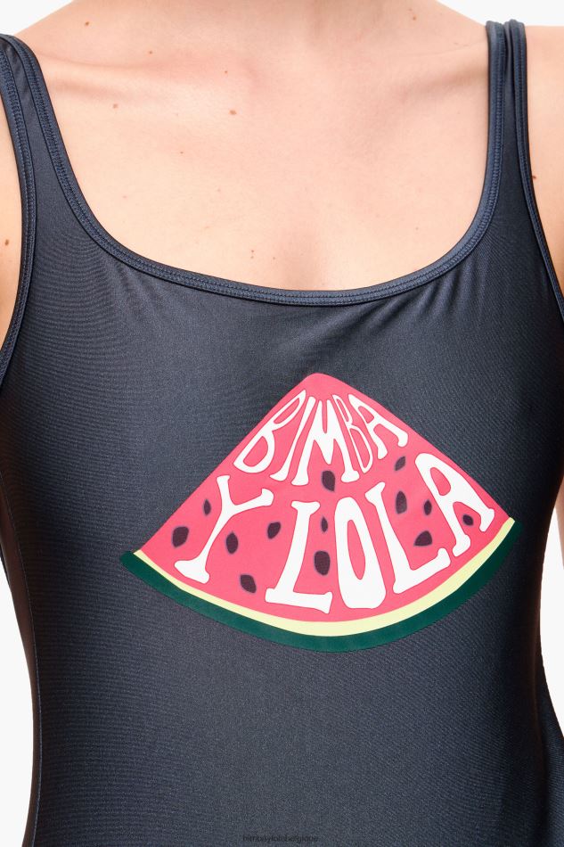 vêtements Bimba Y Lola maillot de bain à logo pastèque anthracite HV4486885
