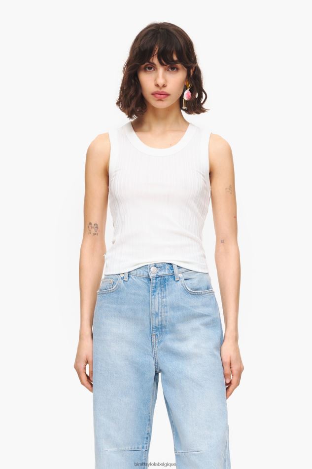 vêtements Bimba Y Lola haut ajusté blanc HV4486249