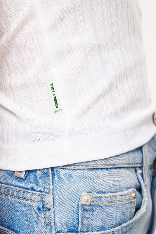 vêtements Bimba Y Lola haut ajusté blanc HV4486249