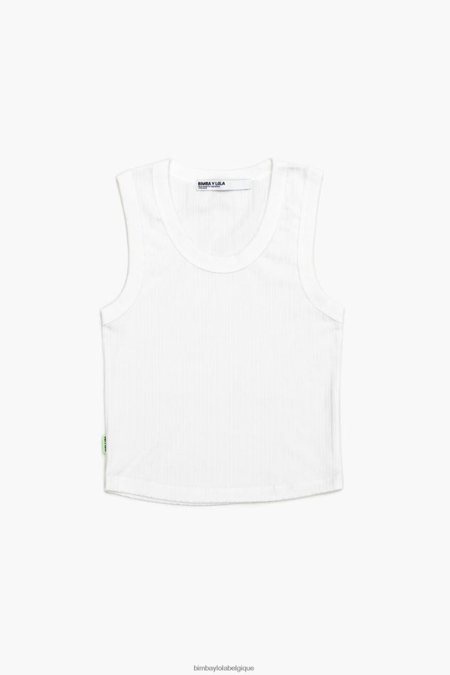 vêtements Bimba Y Lola haut ajusté blanc HV4486249