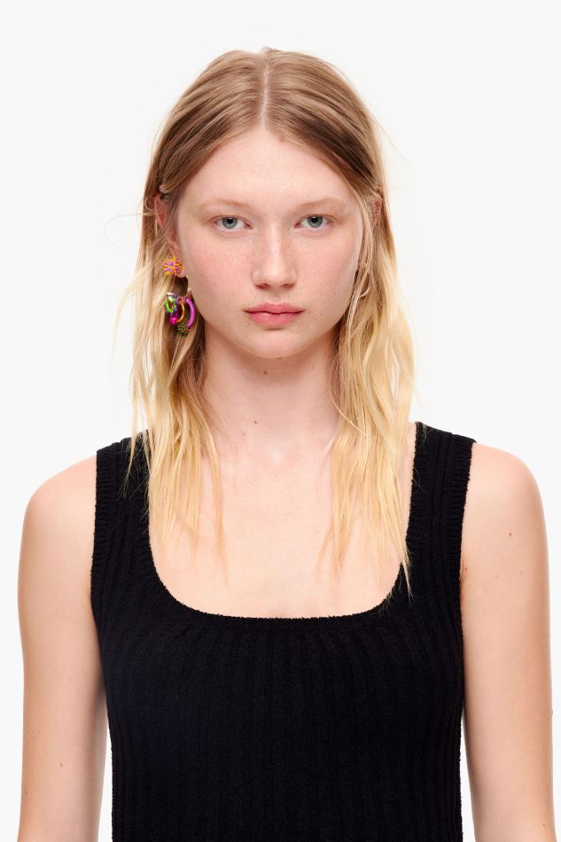 vêtements Bimba Y Lola haut ajusté à nervures noir HV4486313