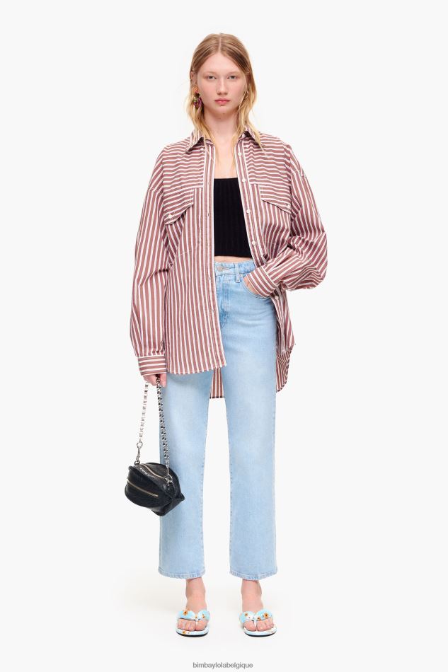 vêtements Bimba Y Lola haut ajusté à nervures noir HV4486313