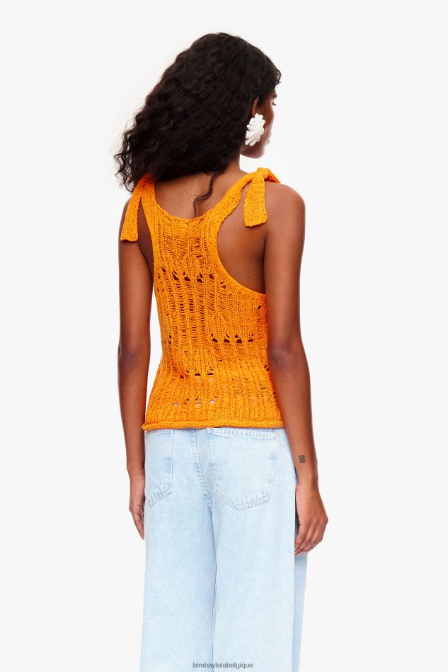 vêtements Bimba Y Lola haut au crochet orange HV4486263