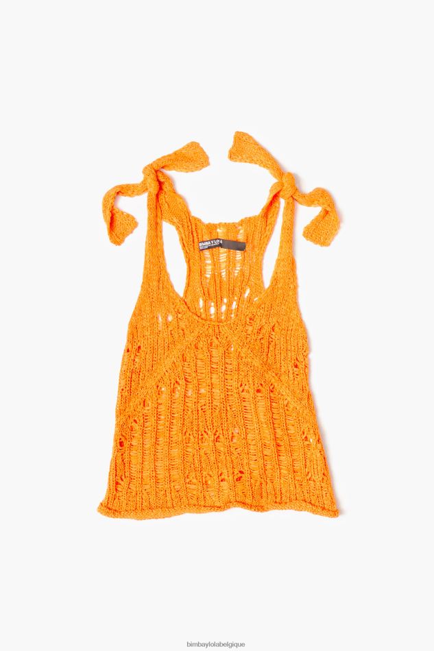 vêtements Bimba Y Lola haut au crochet orange HV4486263