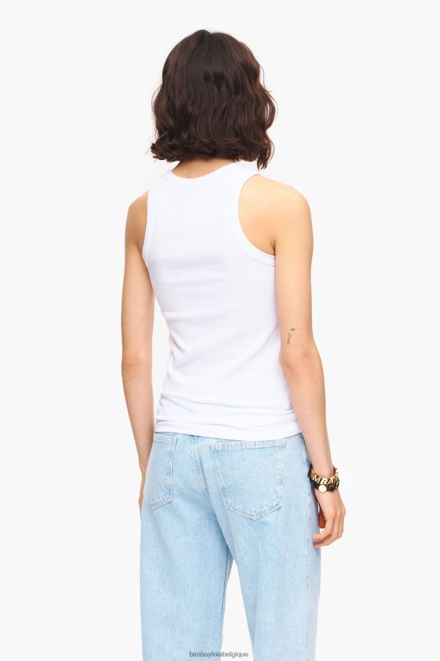 vêtements Bimba Y Lola haut chili ajusté blanc HV4486244