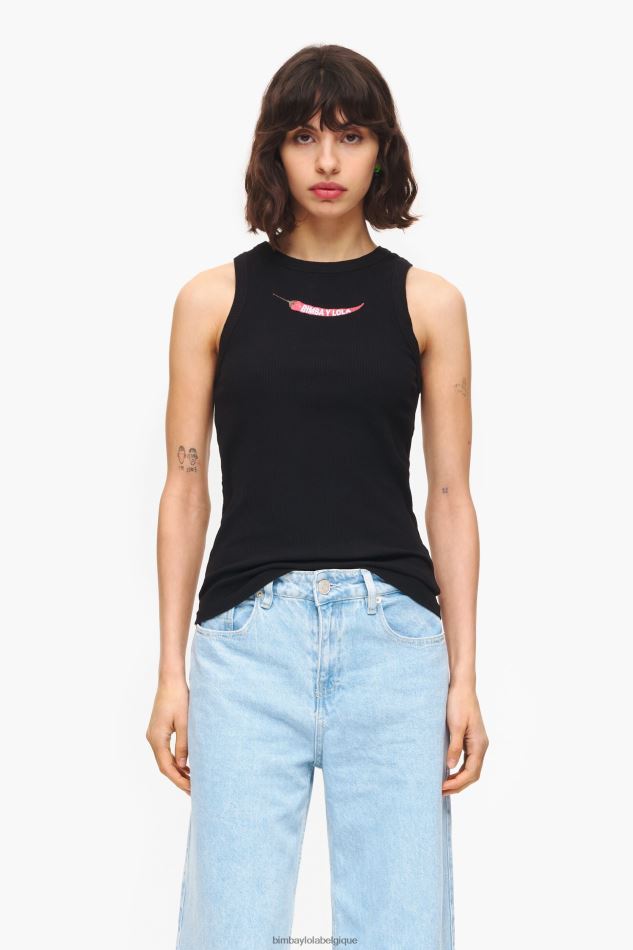 vêtements Bimba Y Lola haut chili ajusté noir HV4486245