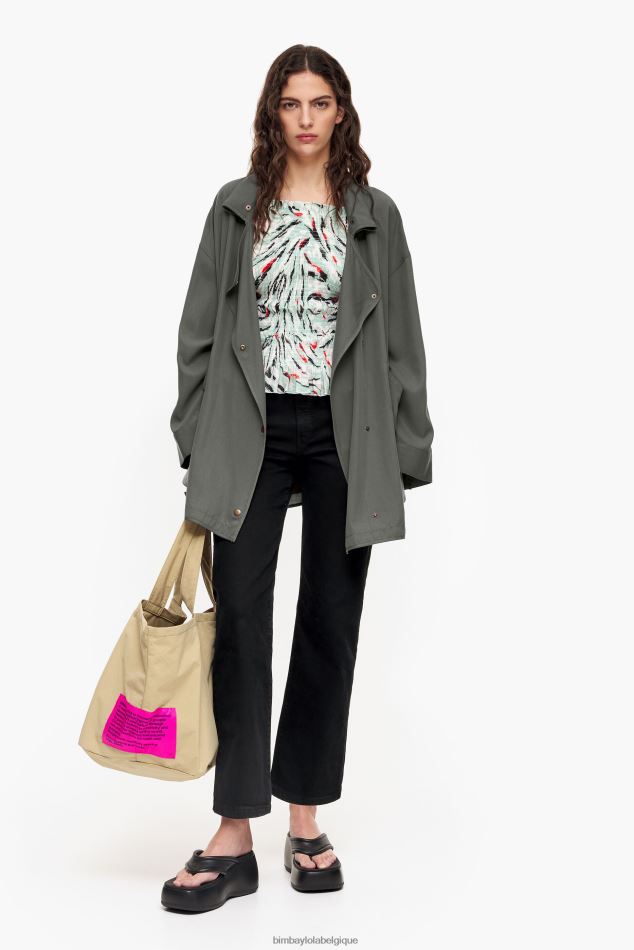 vêtements Bimba Y Lola haut à imprimé aile de papillon menthe HV4486350