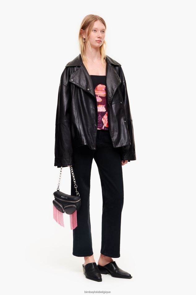 vêtements Bimba Y Lola haut à imprimé photo surnom noir HV4486342