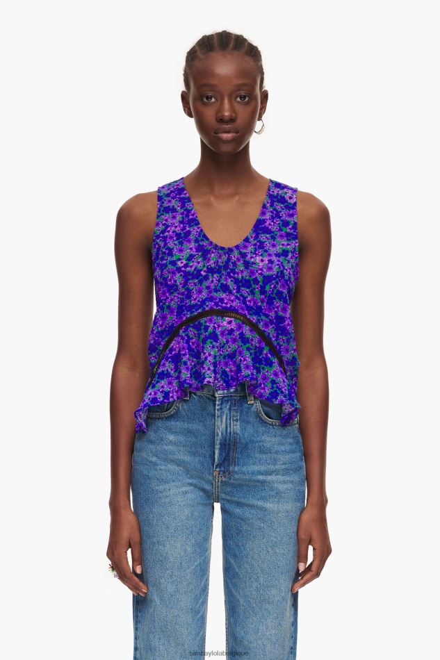 vêtements Bimba Y Lola mini haut entièrement imprimé fleurs HV4486345