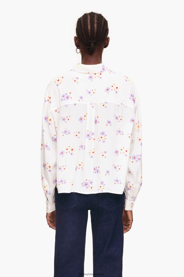 vêtements Bimba Y Lola chemise carrée à fleurs en acrylique blanc HV4486336