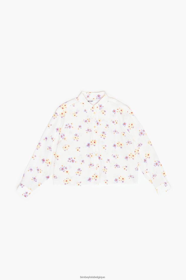 vêtements Bimba Y Lola chemise carrée à fleurs en acrylique blanc HV4486336