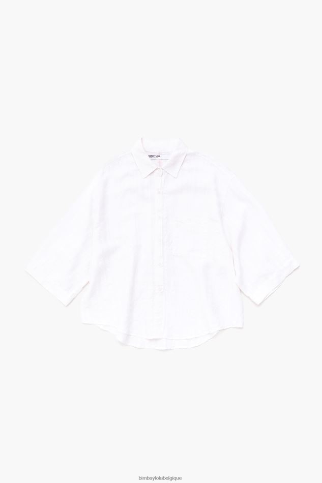 vêtements Bimba Y Lola chemise en lin blanc HV4486332
