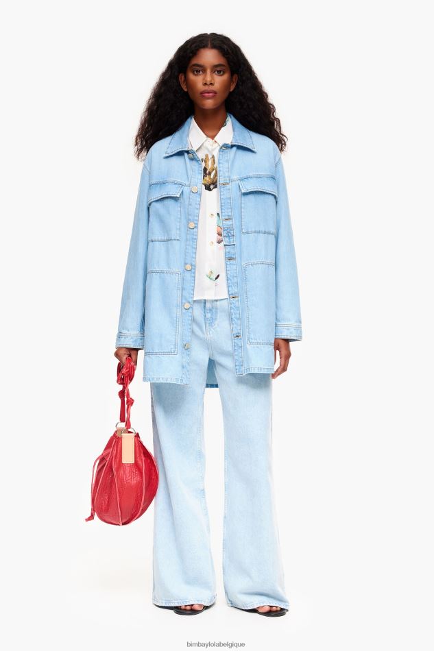 vêtements Bimba Y Lola chemise à imprimé corail Ivoire HV4486330