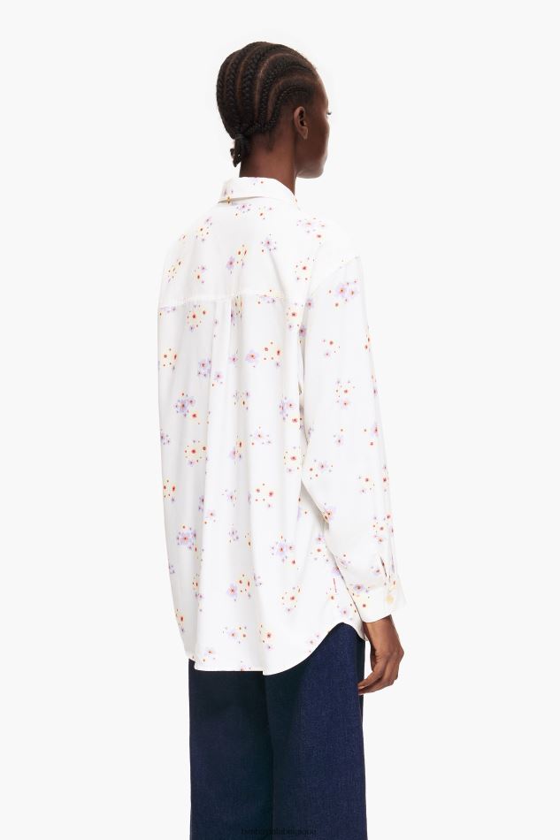 vêtements Bimba Y Lola chemise imprimée fleurs acryliques blanc HV4486337