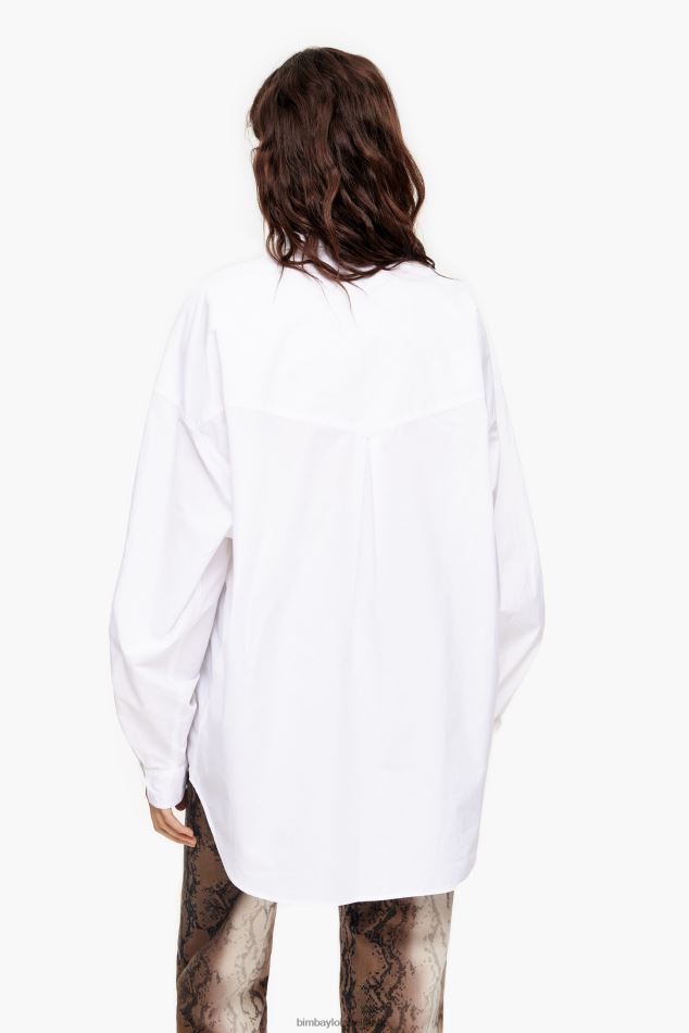 vêtements Bimba Y Lola chemise oversize en popeline blanc HV4486333
