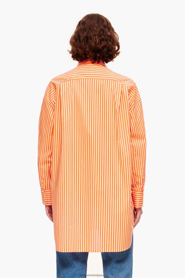 vêtements Bimba Y Lola chemise oversize à rayures orange HV4486334