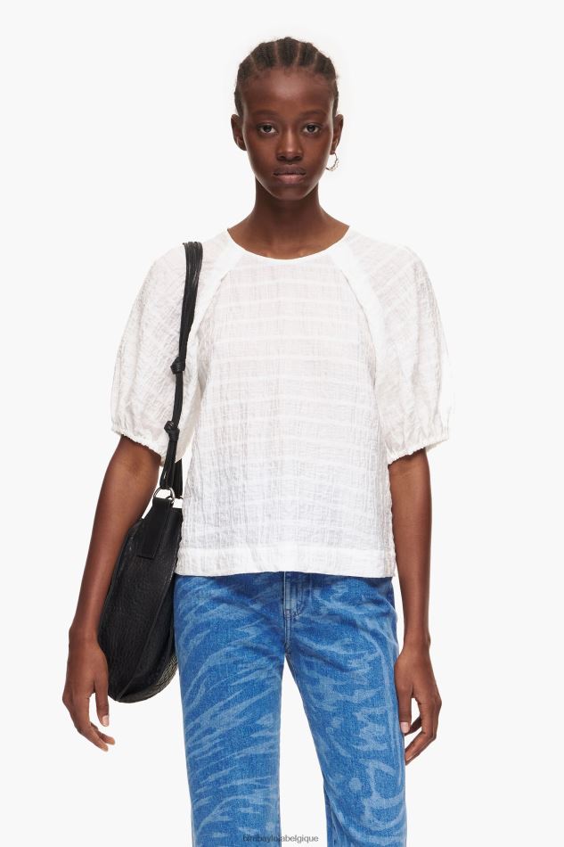 vêtements Bimba Y Lola chemisier court Ivoire HV4486348