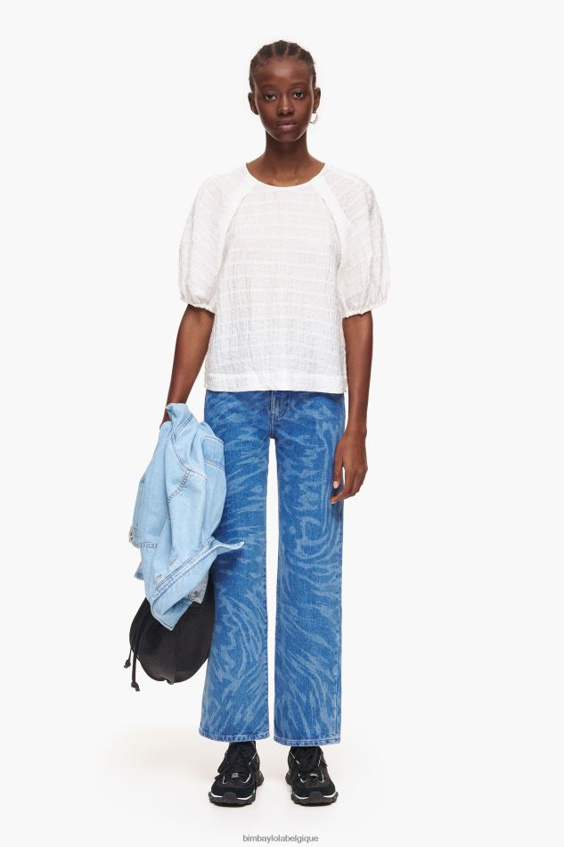 vêtements Bimba Y Lola chemisier court Ivoire HV4486348