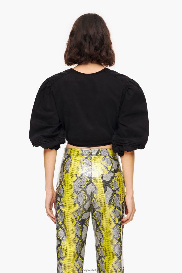 vêtements Bimba Y Lola haut carré en jean noir HV4486339