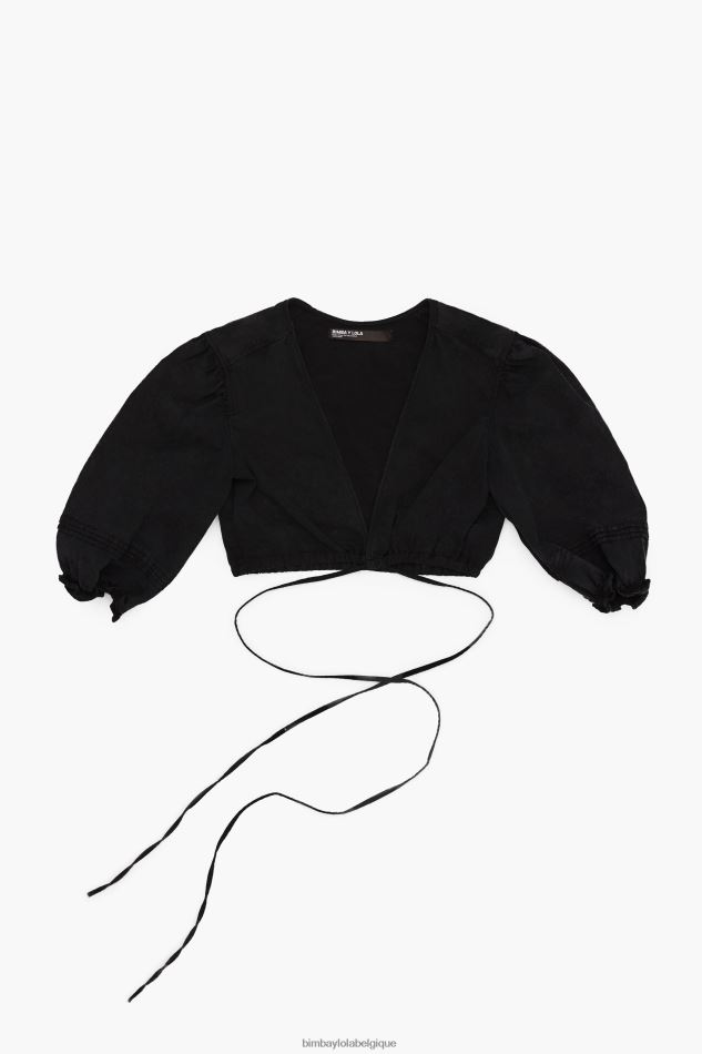 vêtements Bimba Y Lola haut carré en jean noir HV4486339