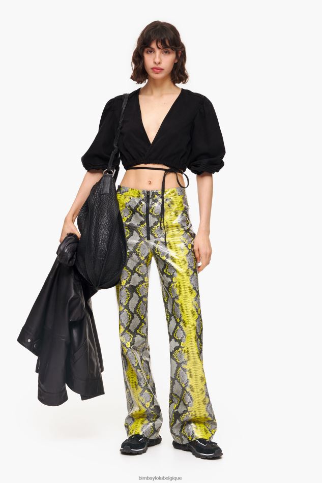 vêtements Bimba Y Lola haut carré en jean noir HV4486339