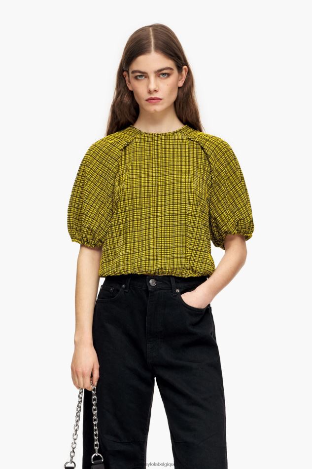 vêtements Bimba Y Lola top carrés vichy jaune HV4486338