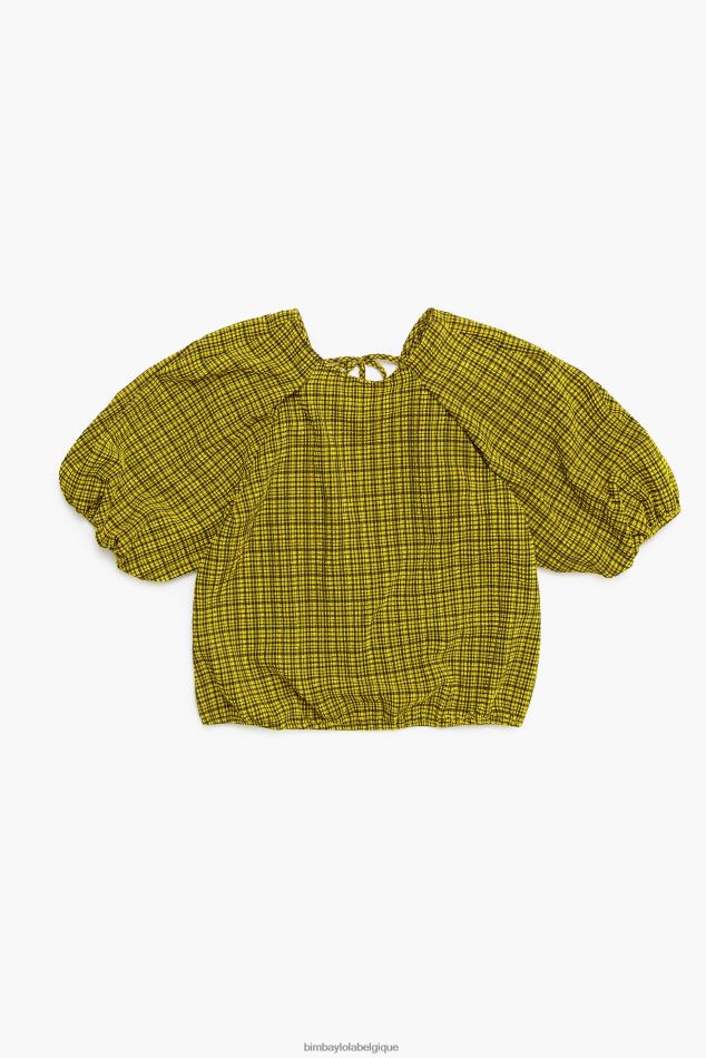vêtements Bimba Y Lola top carrés vichy jaune HV4486338